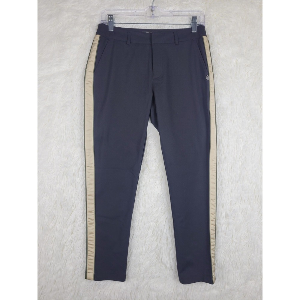 Scotch & Soda Womens XS Black The Peaks‎ Maison Scotch Trouser Preppy Euro